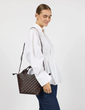 MARA MIDI - CHOCOLATE WOVEN CLASSIC  CHOCOLATE