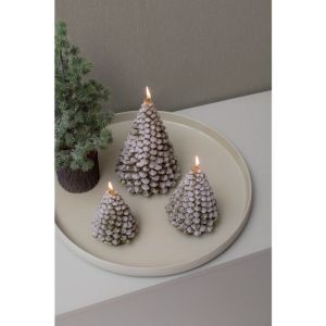 CANDLE TREE SNOW M GREEN