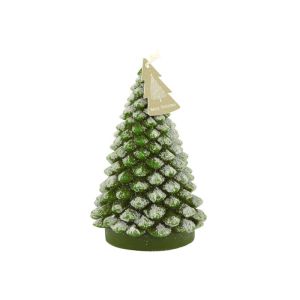 CANDLE TREE SNOW M GREEN