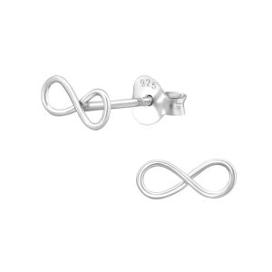INFINITY - 925 SILVER EAR STUDS SILVER