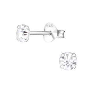 BOLLETJE ZIRKONIUM - 925 SILVER EAR STUDS  SILVER
