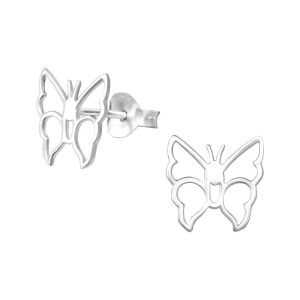 VLINDERTJES - 925 SILVER EAR STUDS  SILVER