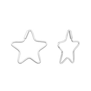 OPEN STERREN - 925 SILVER EAR STUDS  SILVER
