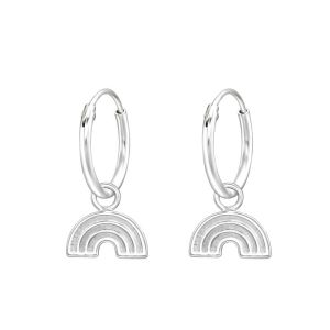 HANGERS REGENBOOG - 925 SILVER EARSTUDS ZILVER