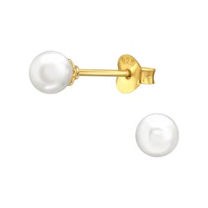 PAREL - 925 SILVER EARSTUDS - GOUD VERGULD - E-COAT GOLD