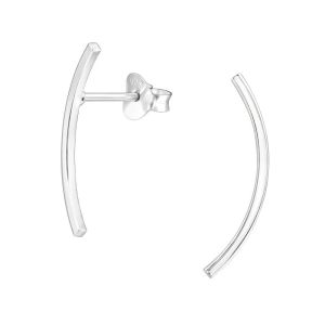 GEBOGEN LIJN - 925 SILVER EARSTUDS  SILVER