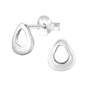 OPEN DRUPPEL - 925 SILVER EARSTUDS  SILVER