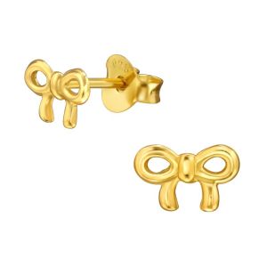 STRIKJES - 925 SILVER EARSTUDS - GOUD VERGULD + E-COAT GOLD