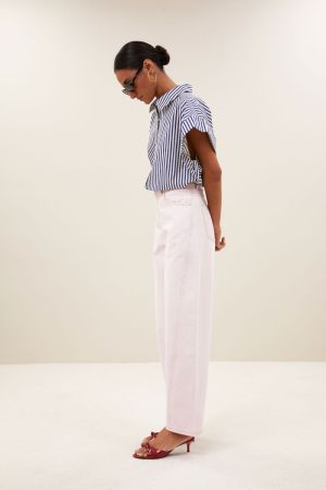 PIXIE BLUE STRIPE BLOUSE DARK BLUE