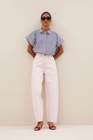 PIXIE BLUE STRIPE BLOUSE DARK BLUE