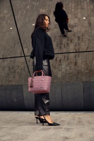 MINI PARIS SHOPPER DARK CHOCOLATE 