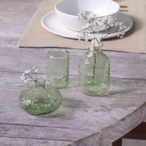 MINI VAASJES - SET VAN 3 GREEN
