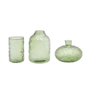 MINI VAASJES - SET VAN 3 GREEN