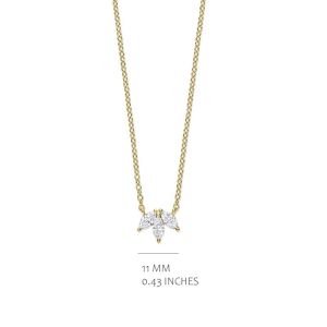 GOLD PLATED CHAIN SET WITH WHITE STONES GOLD