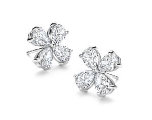 RHODIUM PLATED SET WITH WHITE STONES SILVER