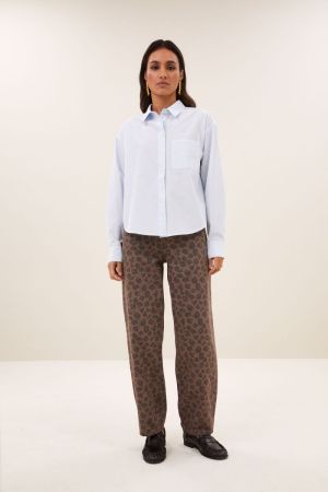 LEW CHEETAH CHOCOLATE PANTS CHOCOLATE