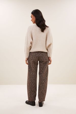 LEW CHEETAH CHOCOLATE PANTS CHOCOLATE