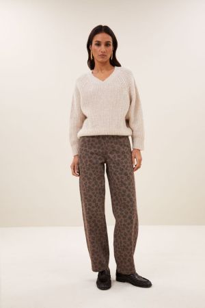 LEW CHEETAH CHOCOLATE PANTS CHOCOLATE