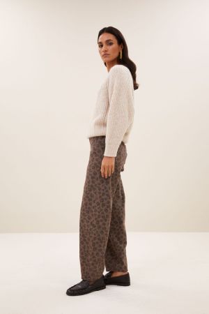LEW CHEETAH CHOCOLATE PANTS CHOCOLATE