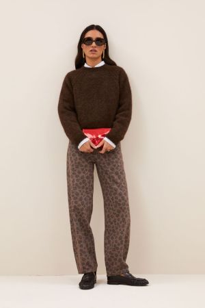 LEW CHEETAH CHOCOLATE PANTS CHOCOLATE