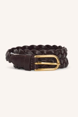 LUNA BRAIDED BELT CHOCOLATE