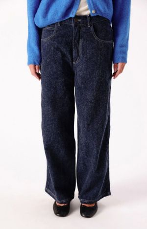 DAMES BAGGY JEANS NAFOW BLUE BRUSHED
