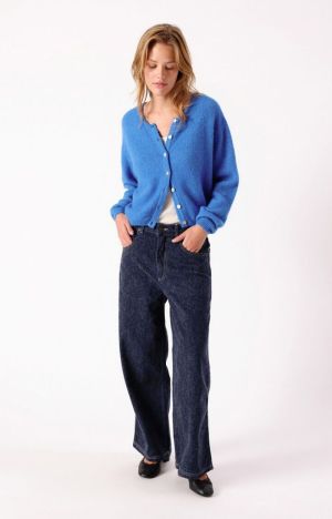 DAMES BAGGY JEANS NAFOW BLUE BRUSHED