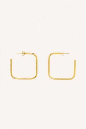 PD SQUARED EARRING M GOLD