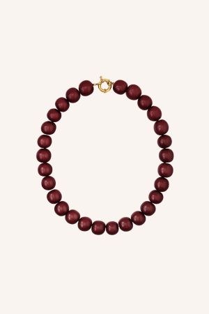 MICKY NECKLACE BURGUNDY CRUSH