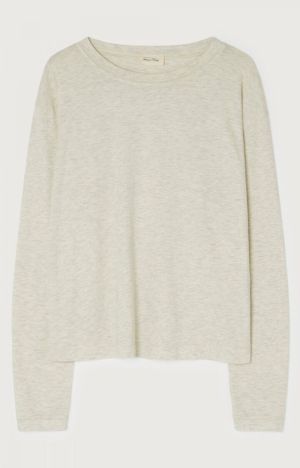 YPAWOOD T-SHIRT COL BATEAU GRIS CHINE