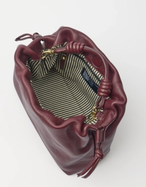 KIKI MIDI -DARK CHERRY SOFT GRAIN LEATHER DARK CHERRY