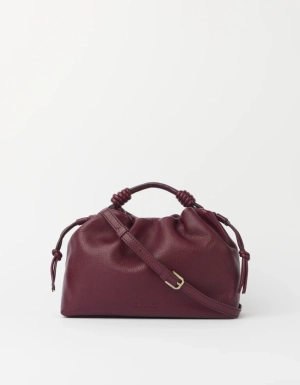 KIKI MIDI -DARK CHERRY SOFT GRAIN LEATHER DARK CHERRY
