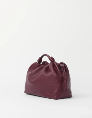 KIKI MIDI -DARK CHERRY SOFT GRAIN LEATHER DARK CHERRY