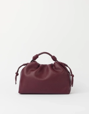 KIKI MIDI -DARK CHERRY SOFT GRAIN LEATHER DARK CHERRY