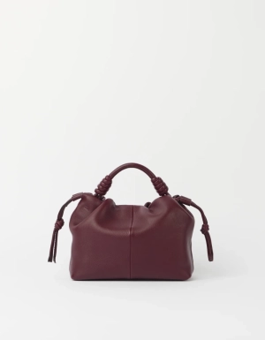 KIKI MINI -DARK CHERRY SOFT GRAIN LEATHER DARK CHERRY