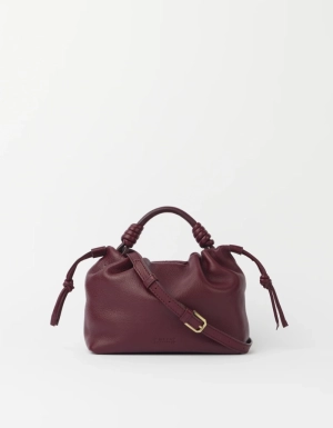 KIKI MINI -DARK CHERRY SOFT GRAIN LEATHER DARK CHERRY