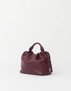 KIKI MINI -DARK CHERRY SOFT GRAIN LEATHER DARK CHERRY