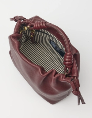 KIKI MINI -DARK CHERRY SOFT GRAIN LEATHER DARK CHERRY