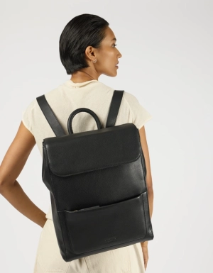 LIAM BACKPACK - BLACK SOFT GRAIN LEATHER BLACK