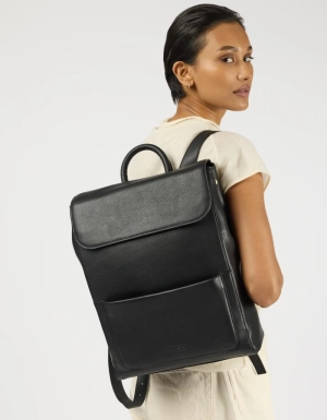 LIAM BACKPACK - BLACK SOFT GRAIN LEATHER BLACK
