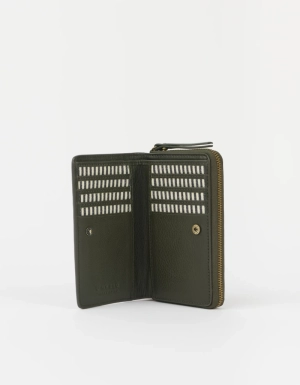 JETT WALLET - MOSS SOFT GRAIN LEATHER MOSS