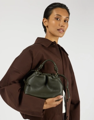 KIKI MINI -MOSS SOFT GRAIN LEATHER MOSS