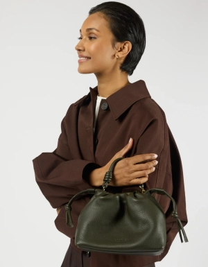KIKI MINI -MOSS SOFT GRAIN LEATHER MOSS