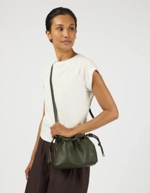 KIKI MINI -MOSS SOFT GRAIN LEATHER MOSS