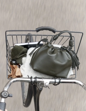 KIKI MINI -MOSS SOFT GRAIN LEATHER MOSS
