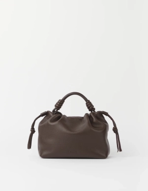 KIKI MINI -CHOCOLATE SOFT GRAIN LEATHER CHOCOLATE