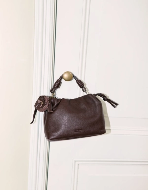 KIKI MINI -CHOCOLATE SOFT GRAIN LEATHER CHOCOLATE