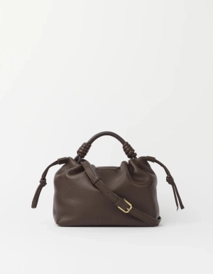 KIKI MINI -CHOCOLATE SOFT GRAIN LEATHER CHOCOLATE