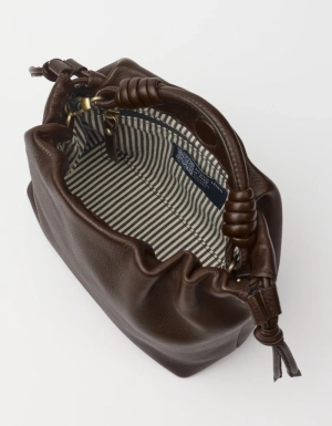 KIKI MINI -CHOCOLATE SOFT GRAIN LEATHER CHOCOLATE