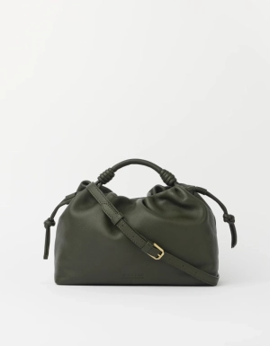 KIKI MIDI -MOSS SOFT GRAIN LEATHER MOSS